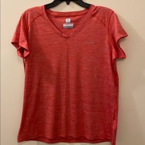 Columbia Red V-neck tee